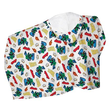 Imagem de Toalha De Banho com Capuz Divertida Infantil Felpuda Estampada Algodão Lepper Kids