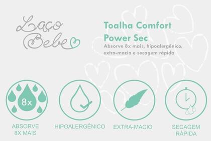 Imagem de Toalha De Banho Com Capuz Laço Bebê Comfort - Cinza - A japonesa