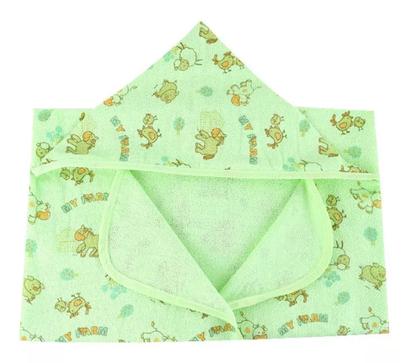 Imagem de Toalha De Banho Com Forro De Fralda Bebê 70x80cm C/ Capuz