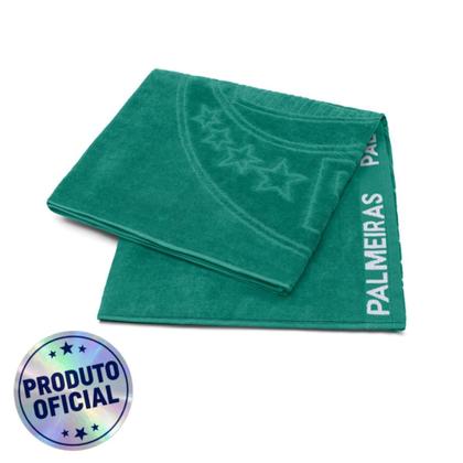 Imagem de Toalha de Banho e Praia Palmeiras Buettner Oficial Jacquard Verde 140x70cm 100 Algodão Aveludada
