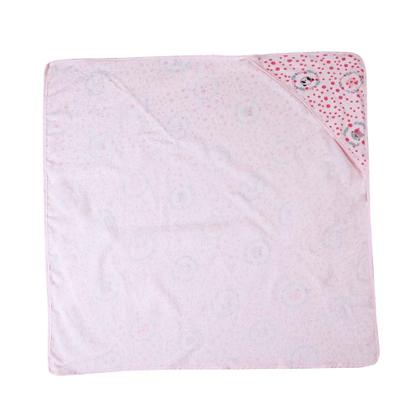 Imagem de Toalha De Banho Felpuda C/ Capuz Amiguinhas Papi 70Cm X 70Cm