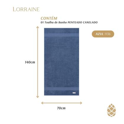 Imagem de Toalha De Banho Fio Penteado Canelado Buddemeyer 70x140cm