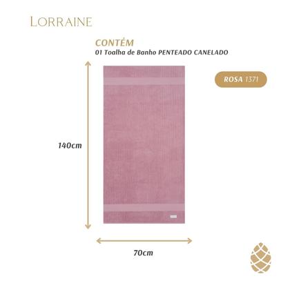 Imagem de Toalha De Banho Fio Penteado Canelado Buddemeyer 70x140cm