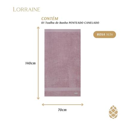Imagem de Toalha De Banho Fio Penteado Canelado Buddemeyer 70x140cm