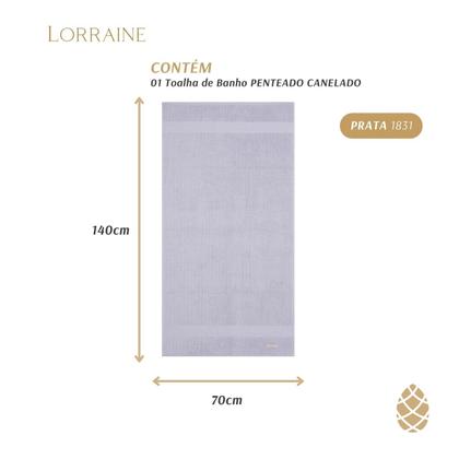 Imagem de Toalha De Banho Fio Penteado Canelado Buddemeyer 70x140cm
