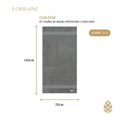Imagem de Toalha De Banho Fio Penteado Canelado Buddemeyer 70x140cm