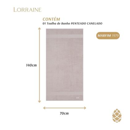 Imagem de Toalha De Banho Fio Penteado Canelado Buddemeyer 70x140cm