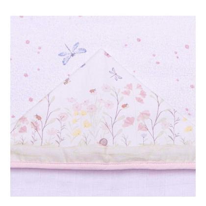Imagem de Toalha De Banho Fralda Soft Com Capuz Para Bebê 90x80cm