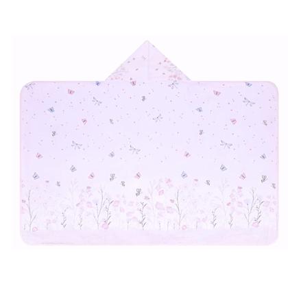 Imagem de Toalha De Banho Fralda Soft Com Capuz Para Bebê 90x80cm