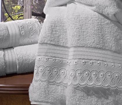Imagem de Toalha de Banho Gigante Cristal com Renda Buettner