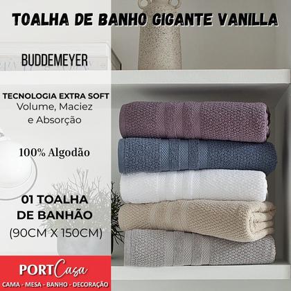 Imagem de Toalha de Banho Gigante Vanilla Extra Soft Buddemeyer Toalha Banhão 90x150cm