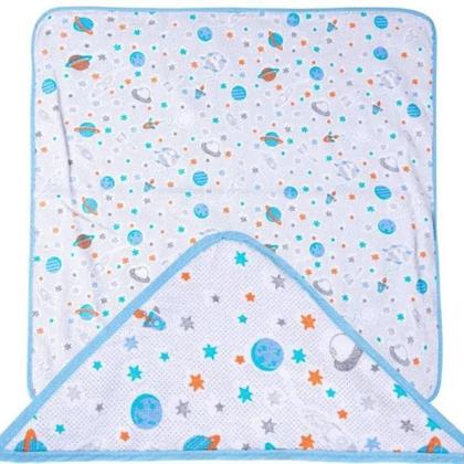 Imagem de Toalha De Banho Infantil Bebe Felpuda C/Capuz 90x70 Menino E Menina