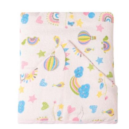 Imagem de Toalha De Banho Infantil Bebe Felpuda C/Capuz 90x70 Menino E Menina