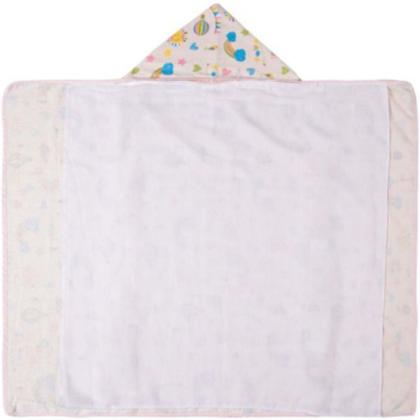 Imagem de Toalha De Banho Infantil Bebe Felpuda C/Capuz 90x70 Menino E Menina