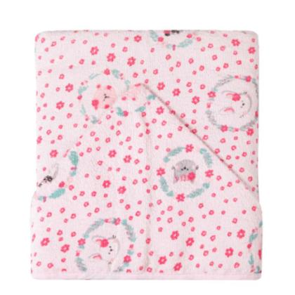 Imagem de Toalha De Banho Infantil Bebe Felpuda C/Capuz 90x70 Menino