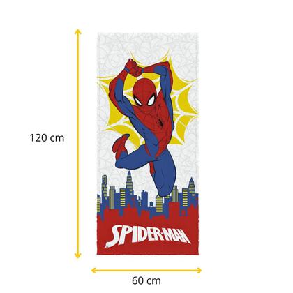 Imagem de Toalha de Banho Infantil Felpuda Spider-Man Marvel Lepper  Conforto e Diversão em 120 x 60cm