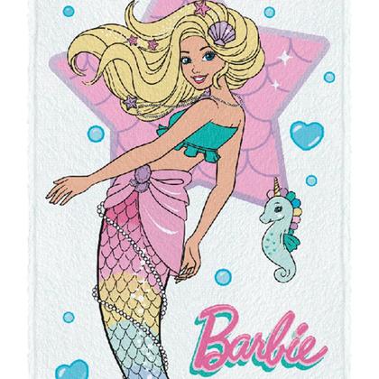 Imagem de Toalha de Banho Infantil Lepper Felpuda Barbie 60cm x 1.20m