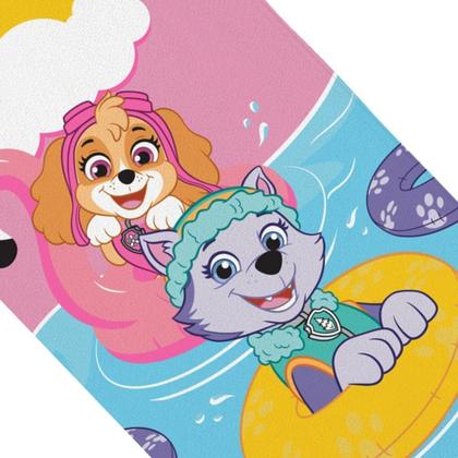 Imagem de Toalha de Banho Infantil Patrulha Canina Sky e Everest Desenho Estampada Aveludada 70cm x 1,40m Lepper