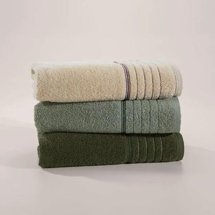 Imagem de Toalha de Banho Karsten Algodão Bressan Fio Penteado 380g Toque Macio 70 x 1,35m