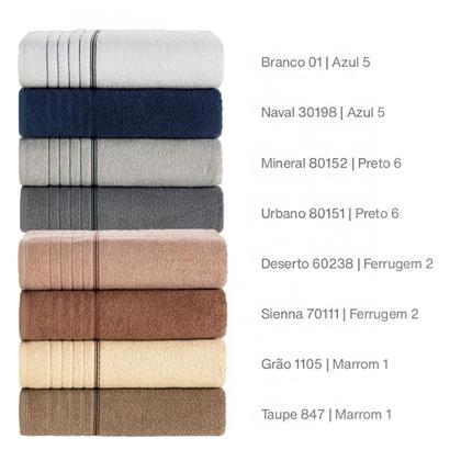 Imagem de Toalha de Banho Karsten Algodão Bressan Fio Penteado 380g Toque Macio 70 x 1,35m