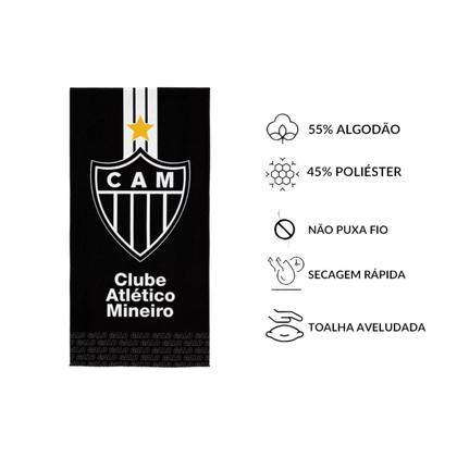 Imagem de Toalha De Banho Lepper Aveludada Estampada Times De Futebol