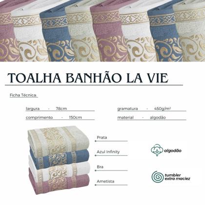 Imagem de Toalha de Banho Modelo La Vie - 450g/m - Macia