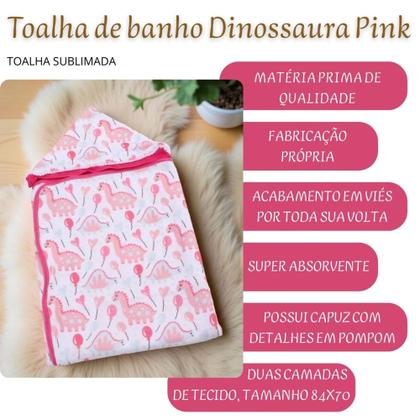 Imagem de Toalha De Banho Para Bebe Estampada Com Capuz Menino Menina
