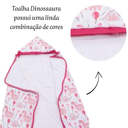 Imagem de Toalha De Banho Para Bebe Estampada Com Capuz Menino Menina