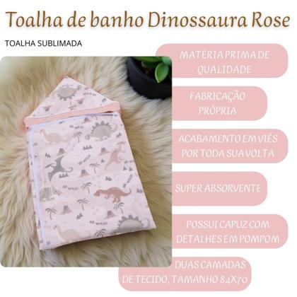 Imagem de Toalha De Banho Para Bebe Estampada Com Capuz Menino Menina