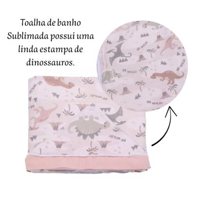 Imagem de Toalha De Banho Para Bebe Estampada Com Capuz Menino Menina