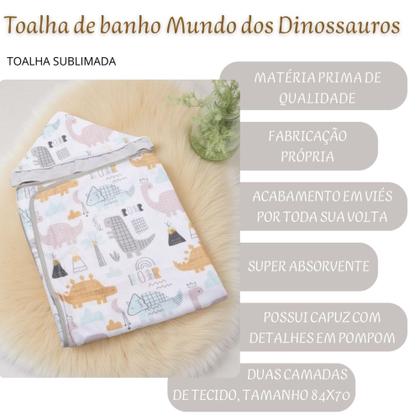 Imagem de Toalha De Banho Para Bebe Estampada Com Capuz Menino Menina