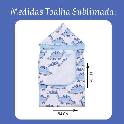 Imagem de Toalha De Banho Para Bebe Estampada Com Capuz Menino Menina