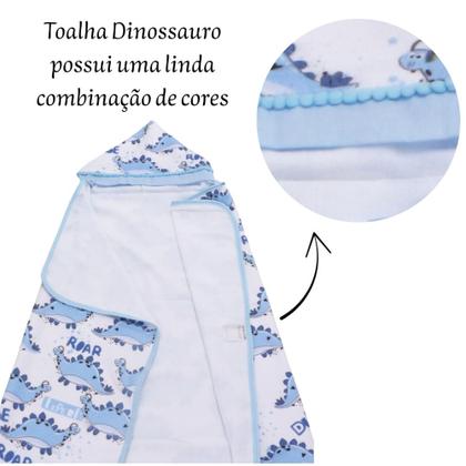 Imagem de Toalha De Banho Para Bebe Estampada Com Capuz Menino Menina