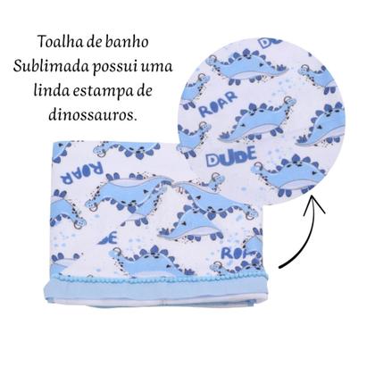 Imagem de Toalha De Banho Para Bebe Estampada Com Capuz Menino Menina