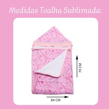 Imagem de Toalha De Banho Para Bebe Estampada Com Capuz Menino Menina