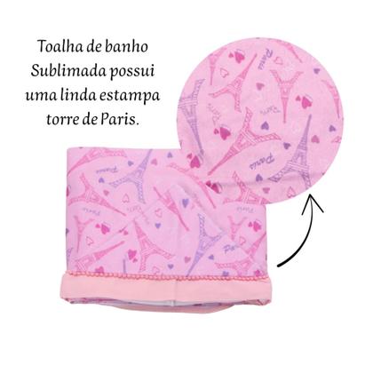 Imagem de Toalha De Banho Para Bebe Estampada Com Capuz Menino Menina
