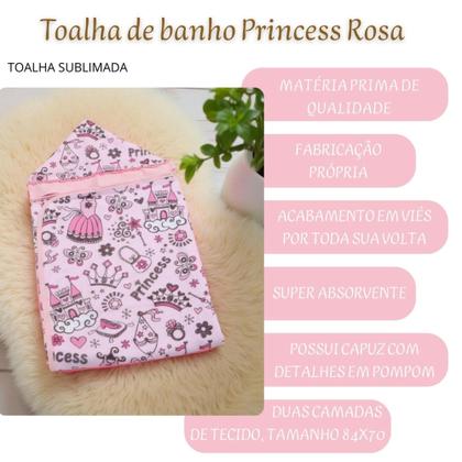 Imagem de Toalha De Banho Para Bebe Estampada Com Capuz Menino Menina