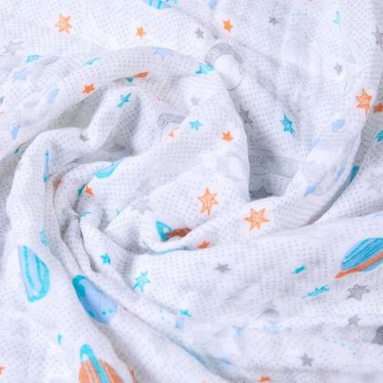 Imagem de Toalha De Banho para Bebê Fralda Soft Especial Capuz Papi Planetas