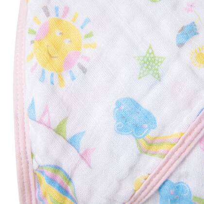 Imagem de Toalha De Banho para Bebê Fralda Soft Especial Capuz Papi Solzinho Rosa