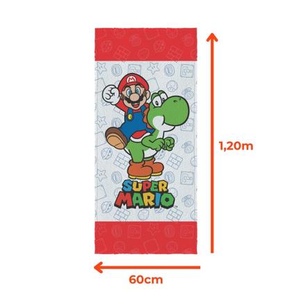 Imagem de Toalha de Banho Personagens Estampada Menino Menina Super Mário Lepper
