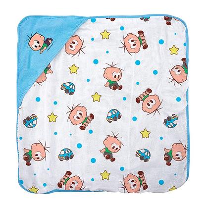 Imagem de Toalha de Banho Plush Infantil Com Capuz e Forro de Fralda Estampado Turma Da Mônica Incomfral