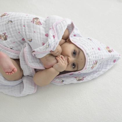 Imagem de Toalha de Banho Soft 2 Camadas Fralda Turma da Mônica Baby