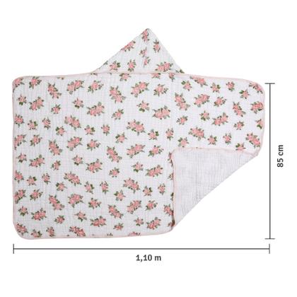 Imagem de TOALHA DE BANHO SOFT BAMBOO MAMI COM CAPUZ ESTAMPADA 1,15m X 85cm TOALHA PARA BEBÊ E INFANTIL GRANDE PAPI