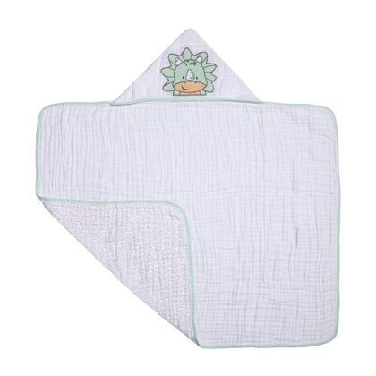 Imagem de Toalha De Banho Soft Capuz Bordado Dino Ted Papi