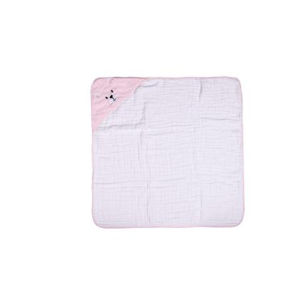 Imagem de Toalha De Banho Soft com Capuz De Canto Urso Rosa