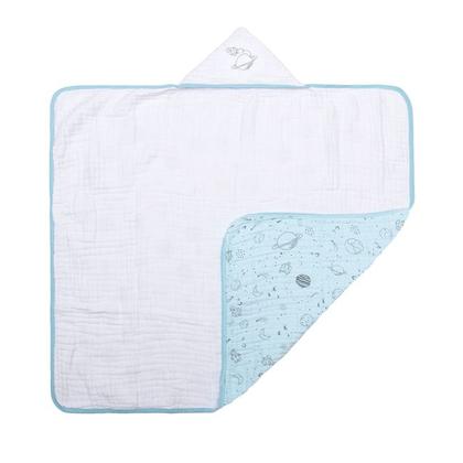 Imagem de Toalha De Banho Soft Luxo Infantil Com 3 Camadas Capuz Bordado 90x75cm - Papi