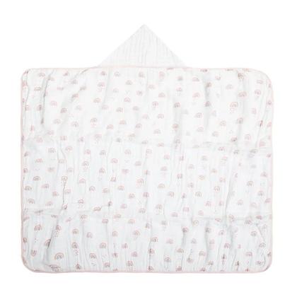 Imagem de Toalha De Banho Soft Luxo Infantil Com 3 Camadas Capuz Bordado 90x75cm - Papi