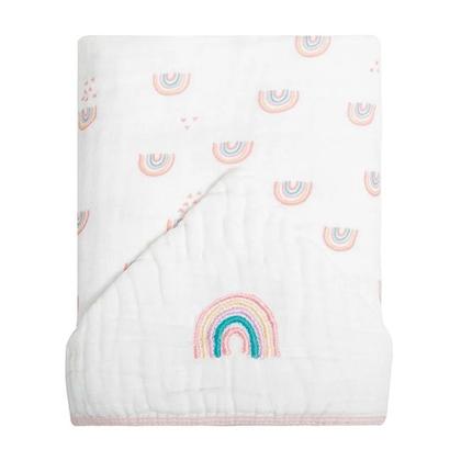 Imagem de Toalha De Banho Soft Luxo Infantil Com 3 Camadas Capuz Bordado 90x75cm - Papi