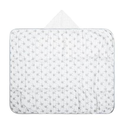 Imagem de Toalha De Banho Soft Luxo Infantil Com 3 Camadas Capuz Bordado 90x75cm - Papi