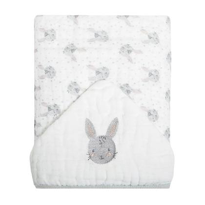 Imagem de Toalha De Banho Soft Luxo Infantil Com 3 Camadas Capuz Bordado 90x75cm - Papi